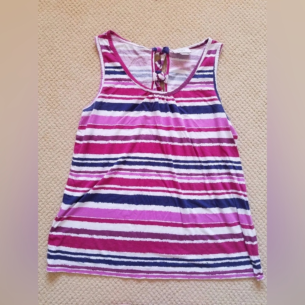 GUC | LOFT Striped Tie-Back Tank Top | Women’s M